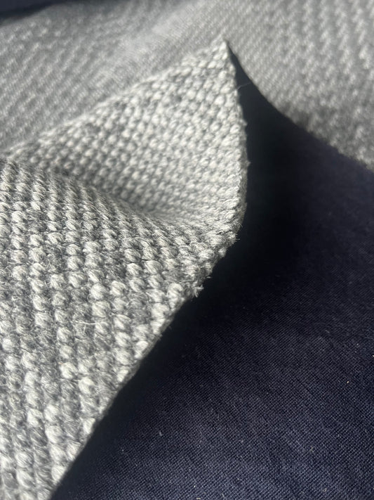 FLAVIO 008 double face wool tweed grey