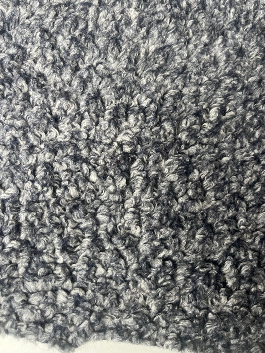 FLAVIO 010 double face wool bouclette blue/grey