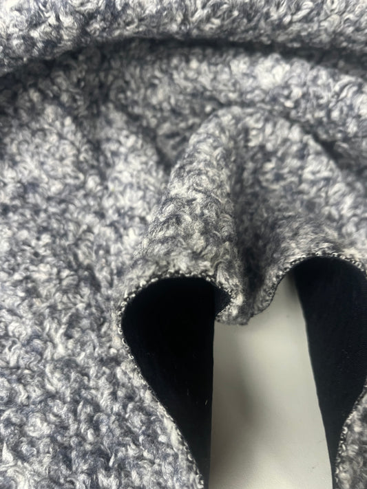 FLAVIO 010 double face wool bouclette blue/grey