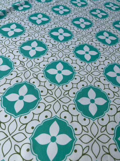 HOMER 009 viscose print green/aqua
