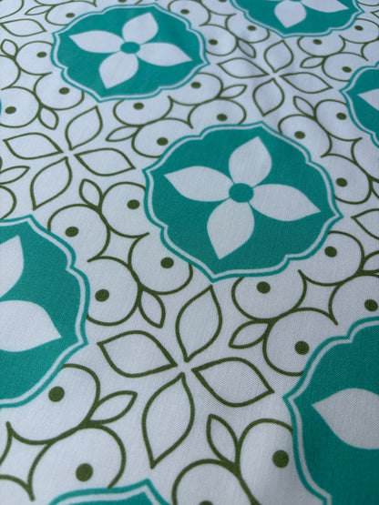 HOMER 009 viscose print green/aqua