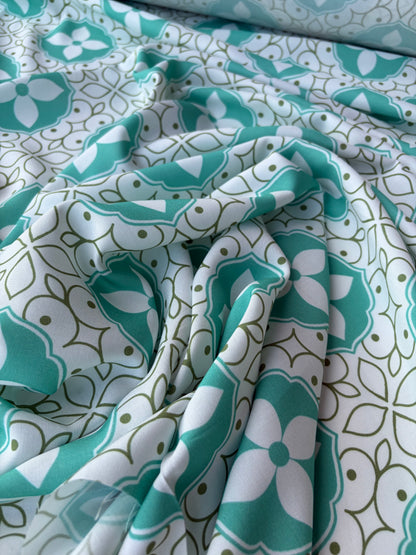 HOMER 009 viscose print green/aqua