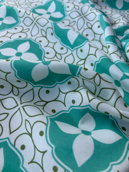 HOMER 009 viscose print green/aqua