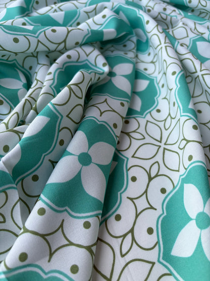 HOMER 009 viscose print green/aqua