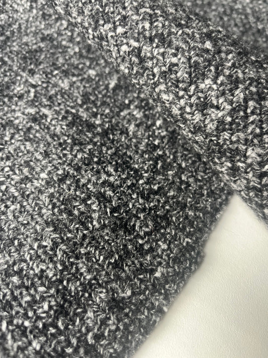 FLAVIO 012 double face wool tweed grey mélange