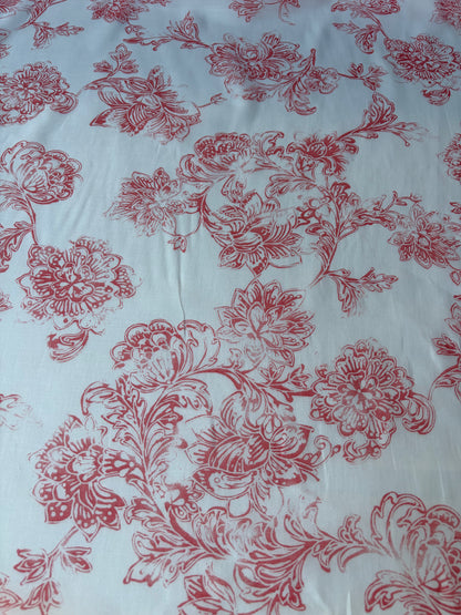 HOMER 013 cotton voile soft pink flowerprint