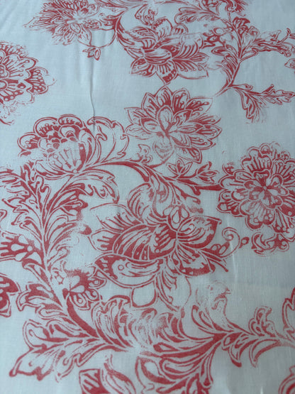 HOMER 013 cotton voile soft pink flowerprint