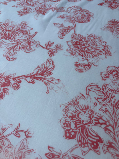 HOMER 013 cotton voile soft pink flowerprint