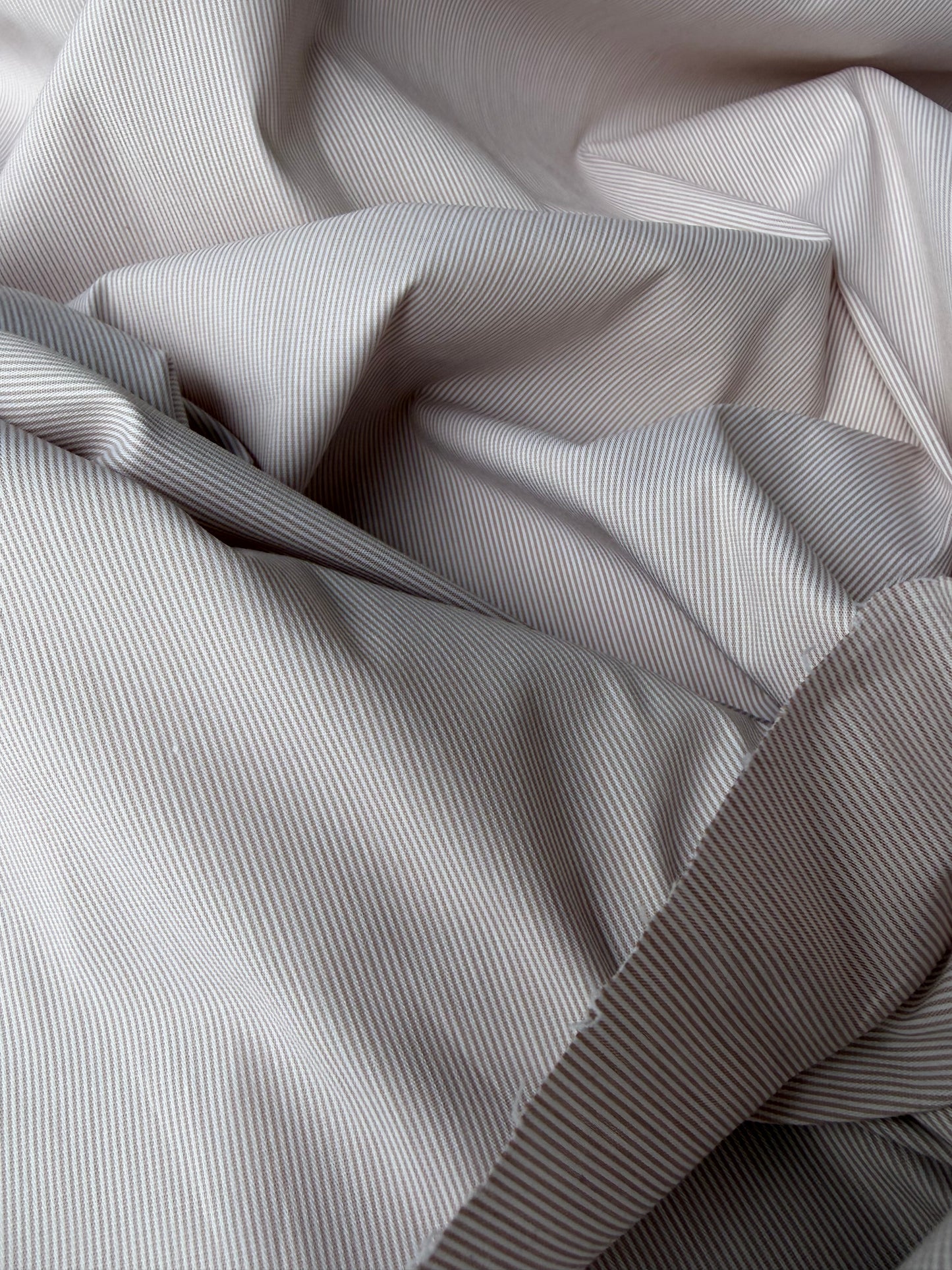 ISE 017 cotton shirting stripes salmon/white