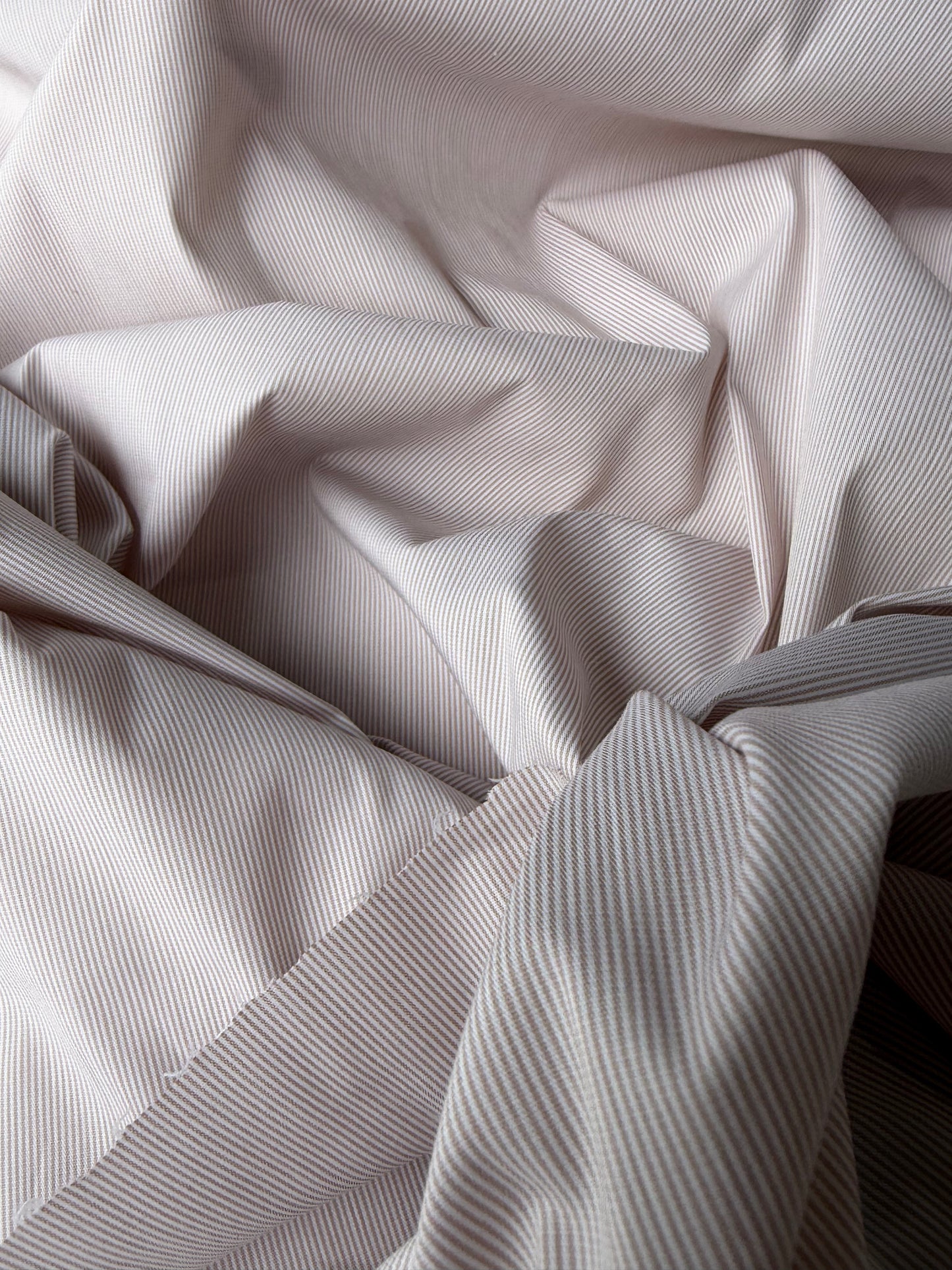 ISE 017 cotton shirting stripes salmon/white
