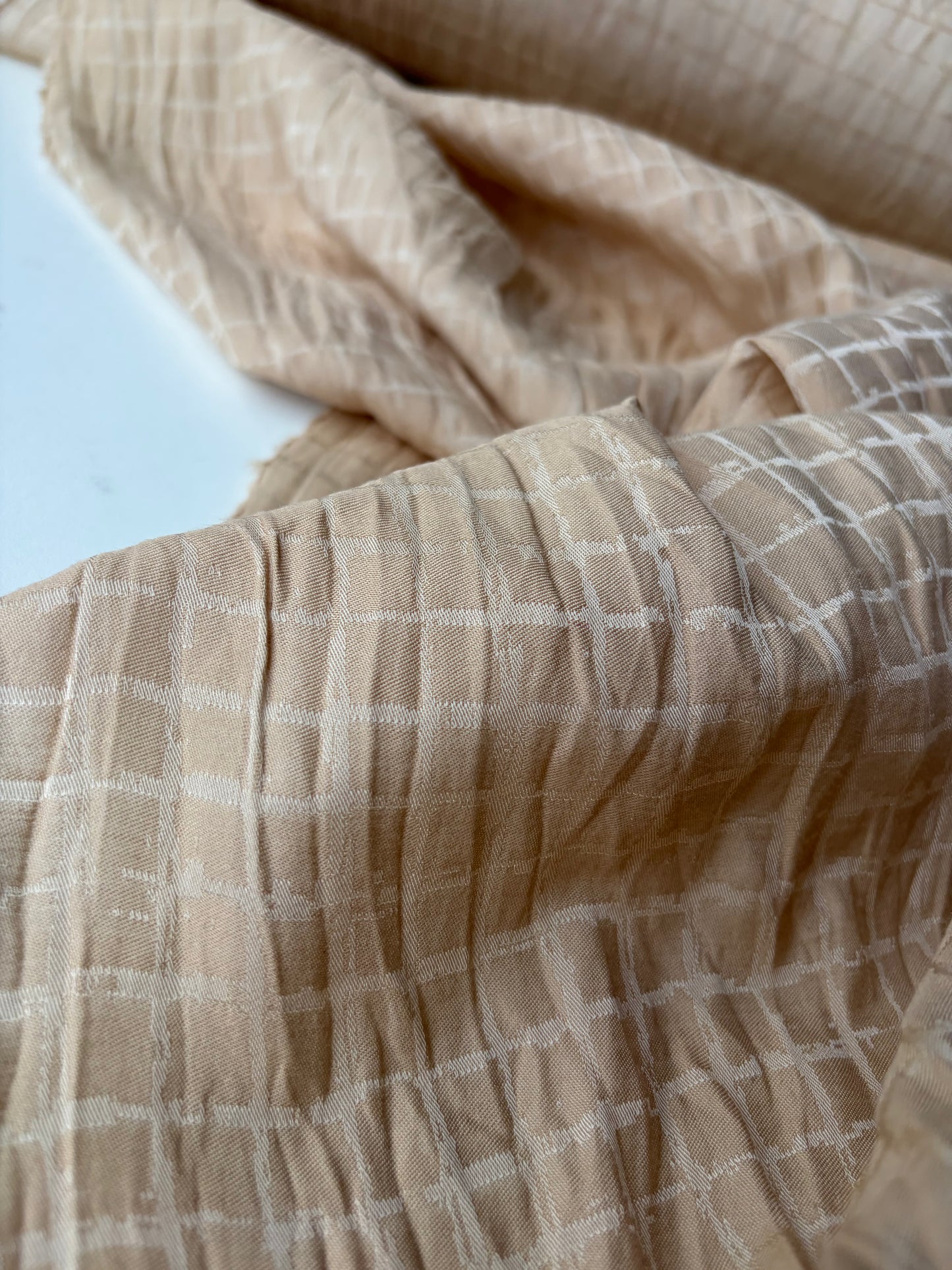 Ise 021 sand coloured fantasy blouse fabric