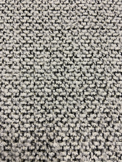 Jonny 009 tweed bouclette black-white with gold lurex