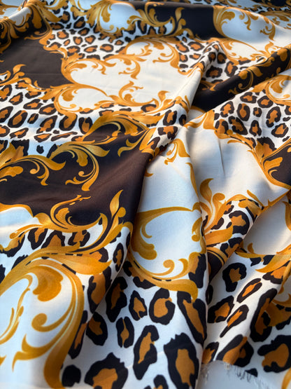 HOMER 018 viscose satin animalier print