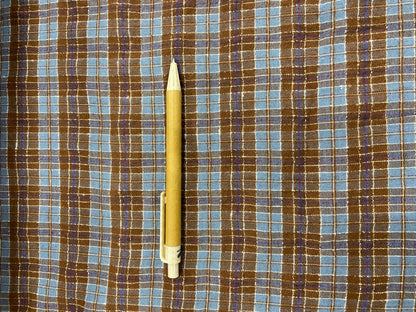 Jonny 008 seersucker flanel brown-bleu check