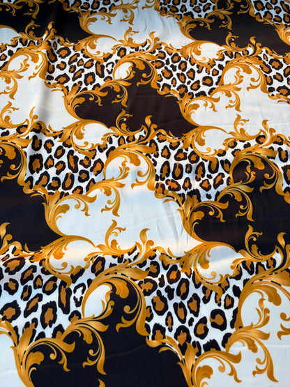 HOMER 018 viscose satin animalier print