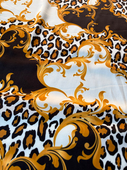 HOMER 018 viscose satin animalier print