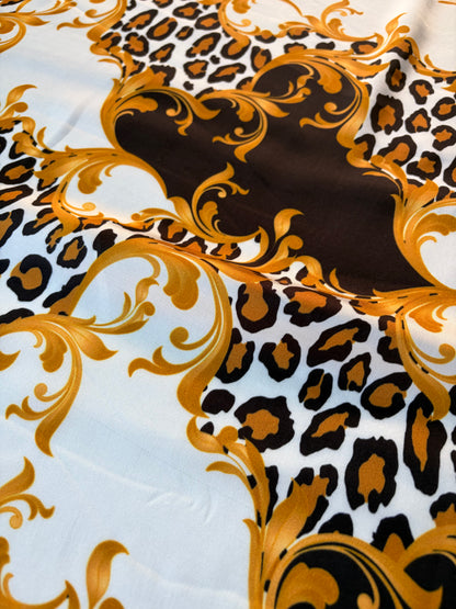 HOMER 018 viscose satin animalier print