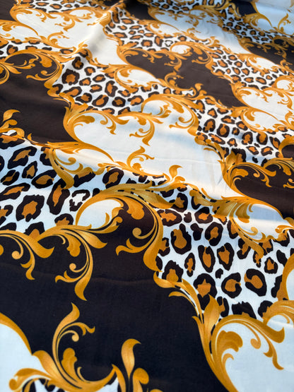 HOMER 018 viscose satin animalier print