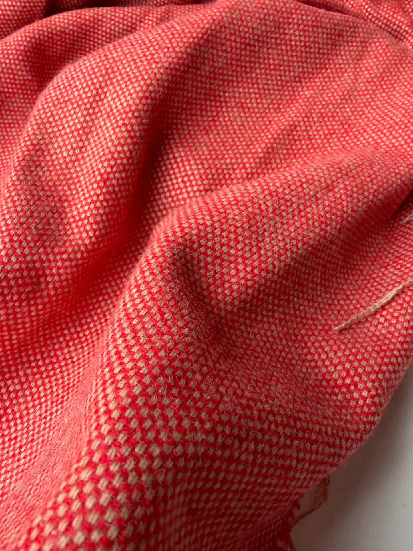 ISE 023 red shetland wool tweed