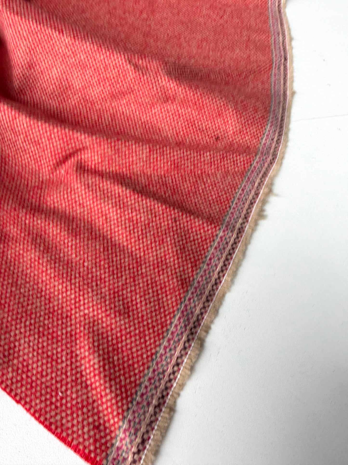 ISE 023 red shetland wool tweed