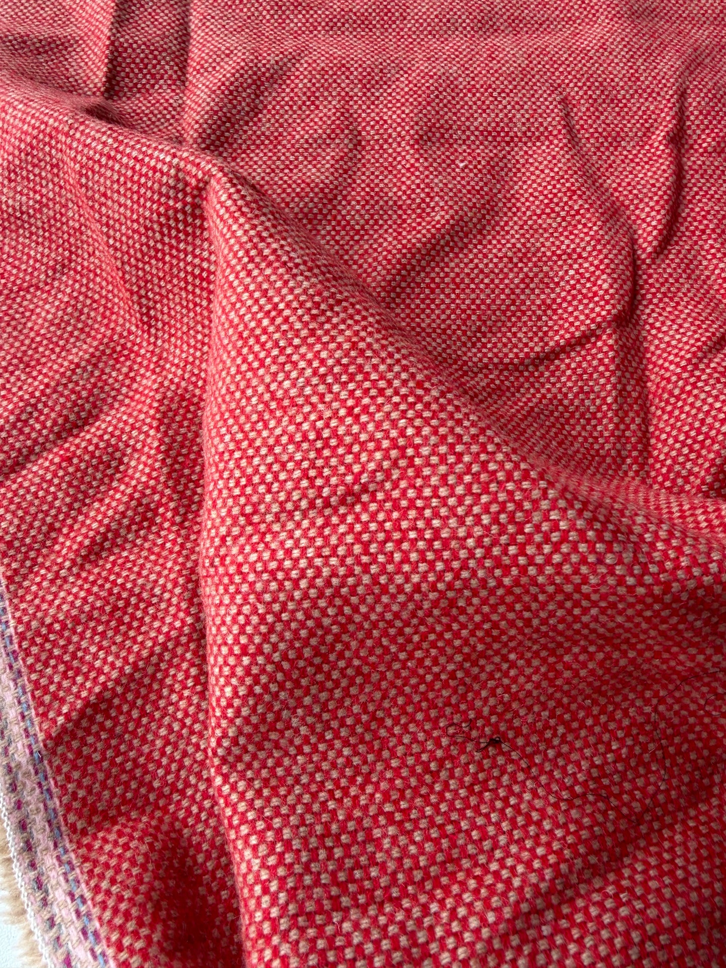 ISE 023 red shetland wool tweed