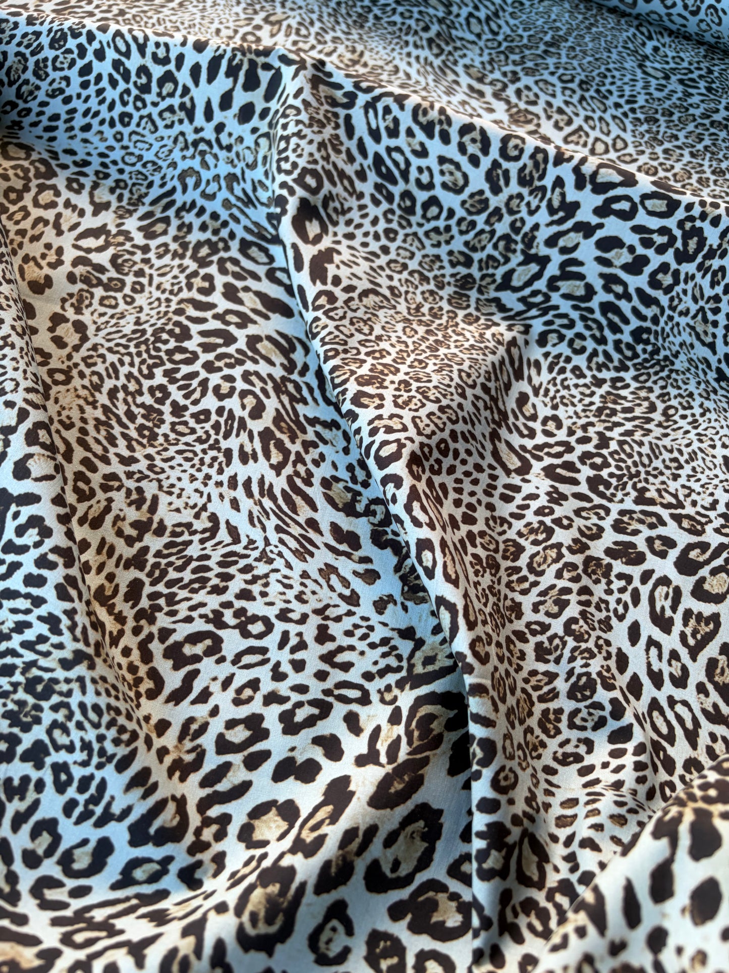 HOMER 021 cotton poplin animalier light blue