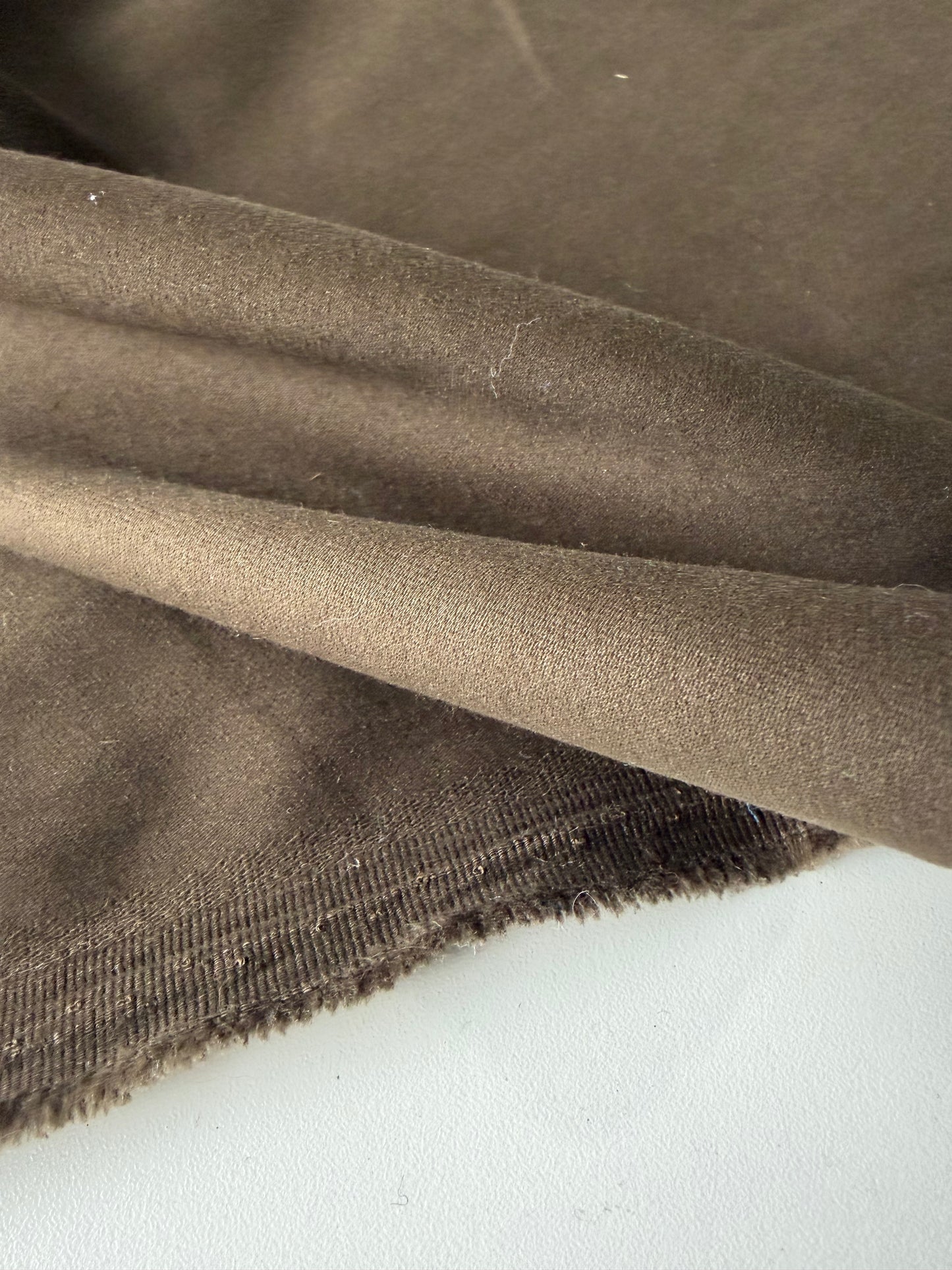 JOEL001 brown cotton stretch peach finish