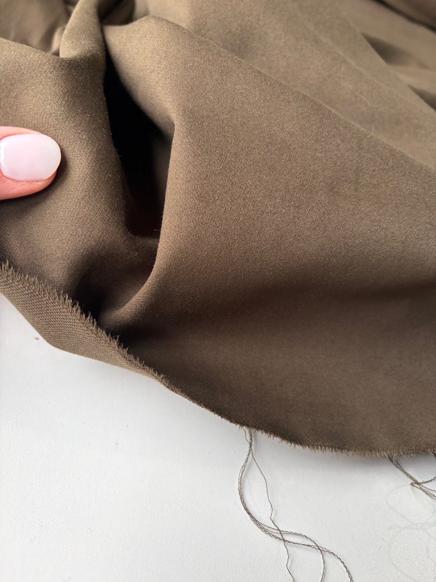 JOEL001 brown cotton stretch peach finish