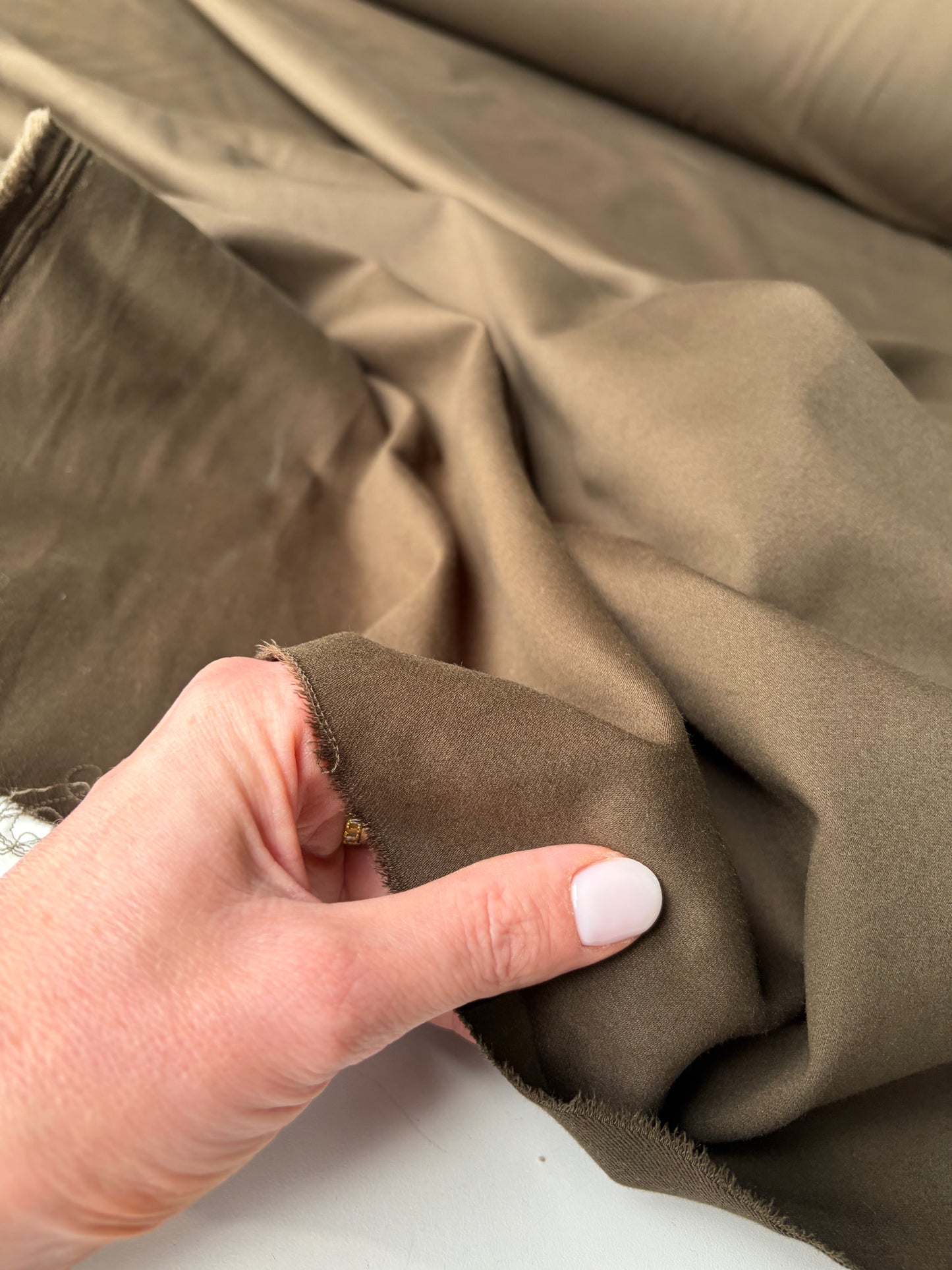 JOEL001 brown cotton stretch peach finish