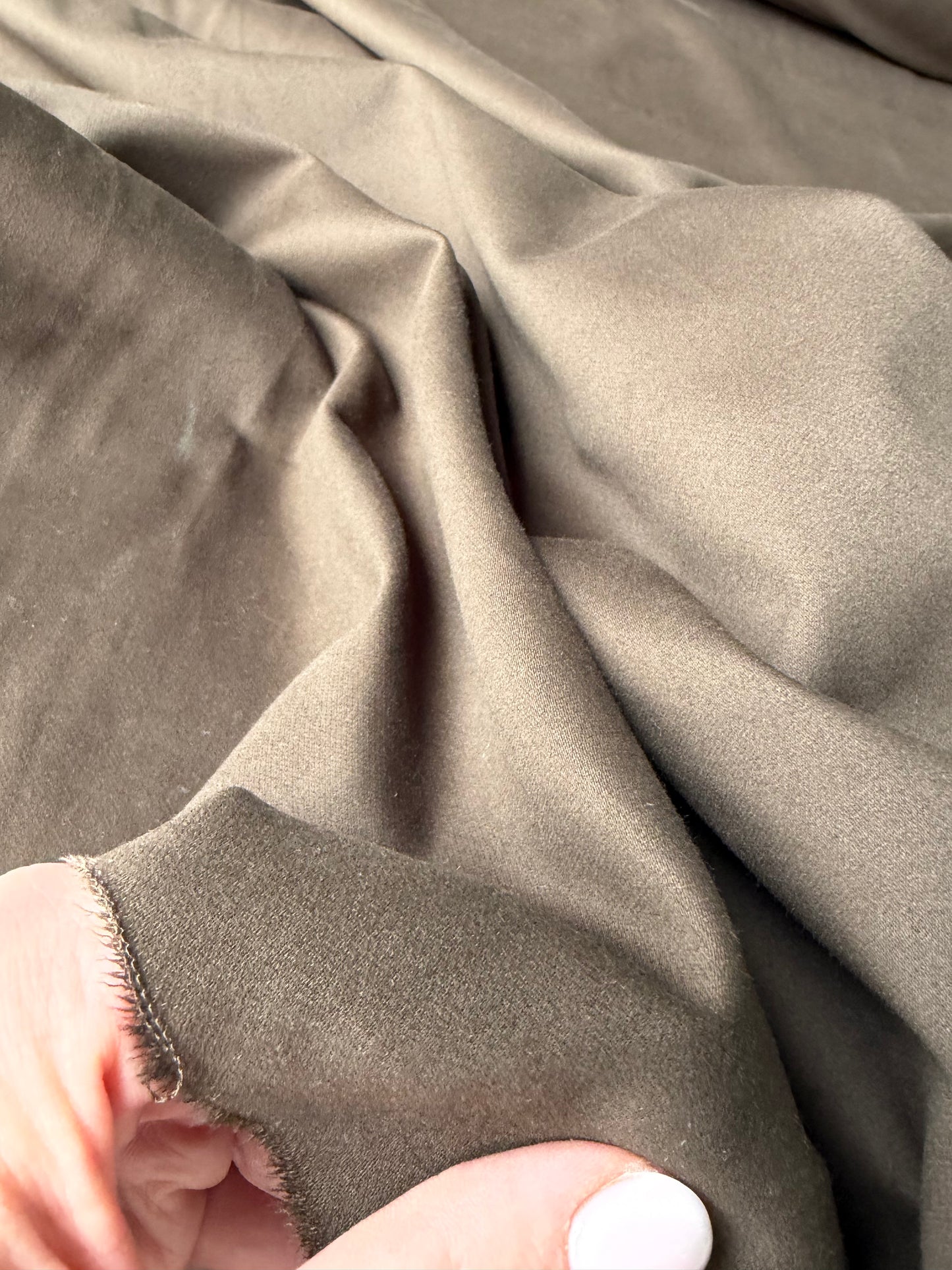 JOEL001 brown cotton stretch peach finish