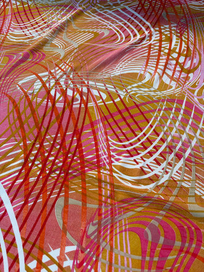 HOMER 026 viscose print curly lines