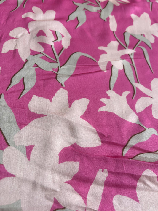REMCO 009 viscose satin pink/fuchsia print
