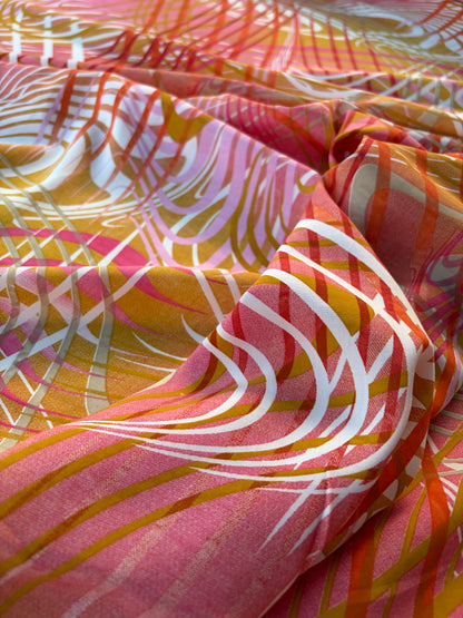 HOMER 026 viscose print curly lines
