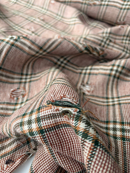 JOEL 005 destroyed heavy cotton check