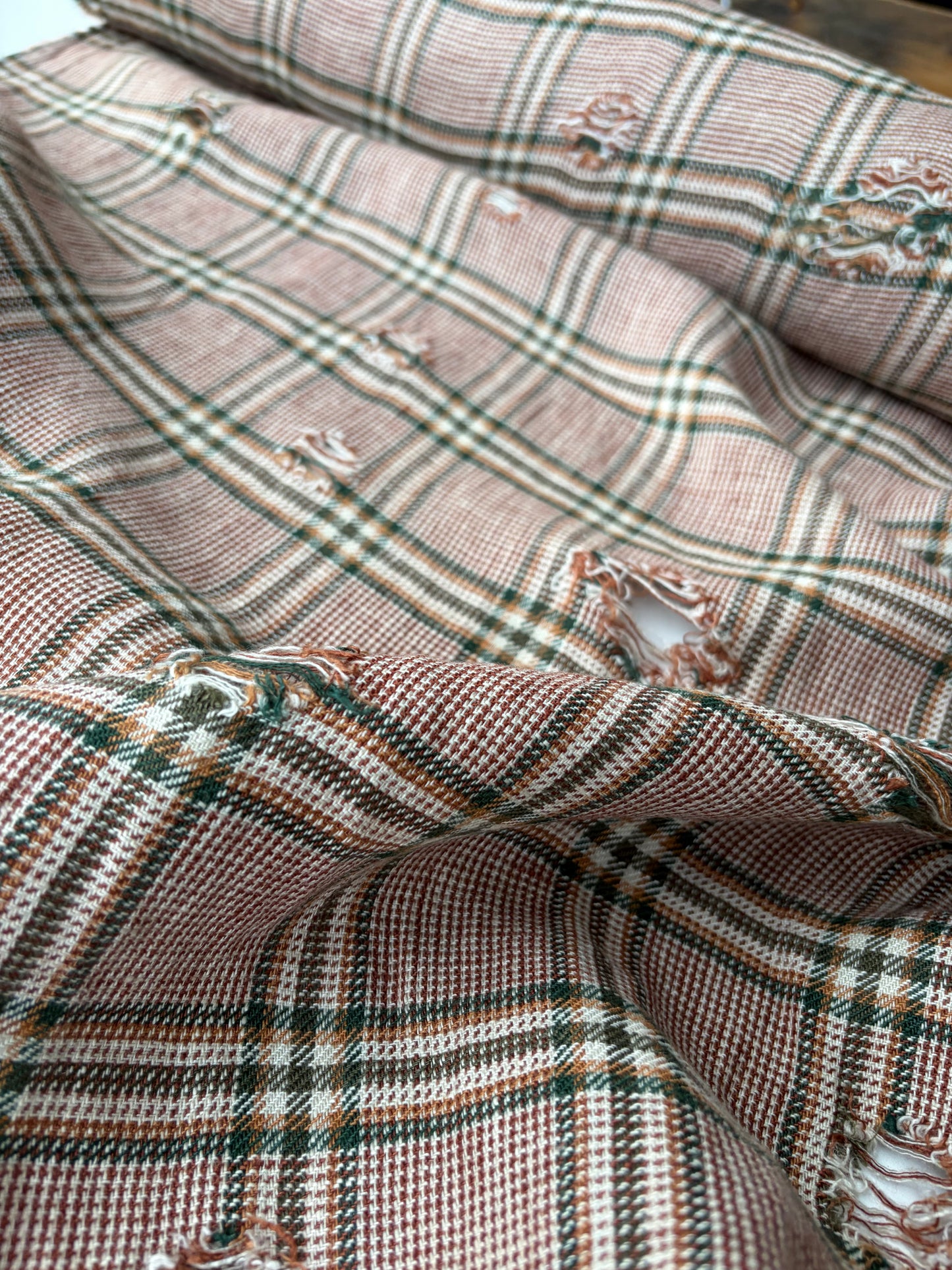 JOEL 005 destroyed heavy cotton check