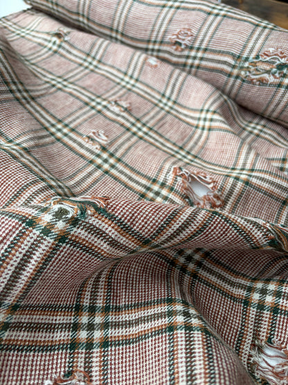 JOEL 005 destroyed heavy cotton check