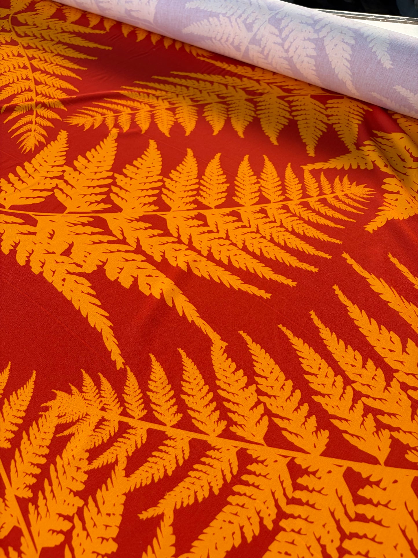 HOMER 027 viscose twill print red/orange