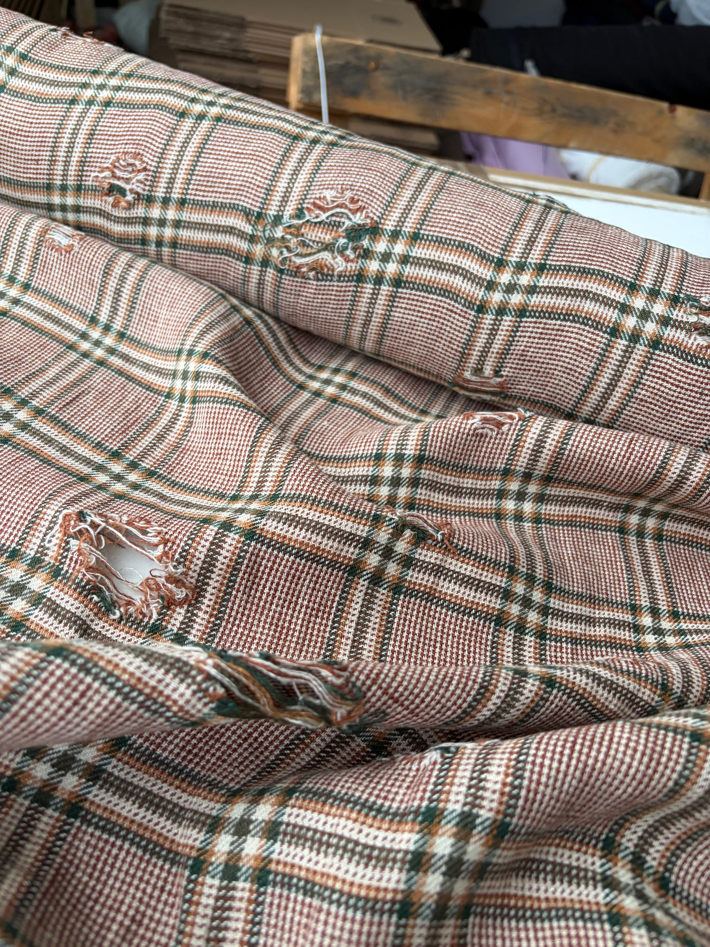 JOEL 005 destroyed heavy cotton check
