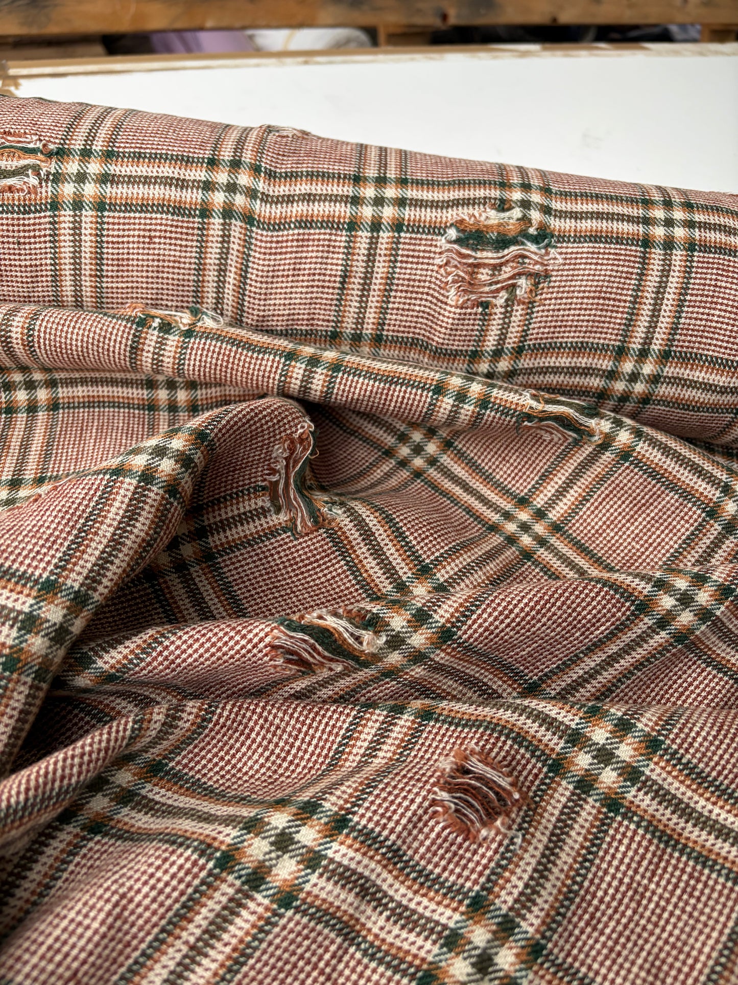 JOEL 005 destroyed heavy cotton check