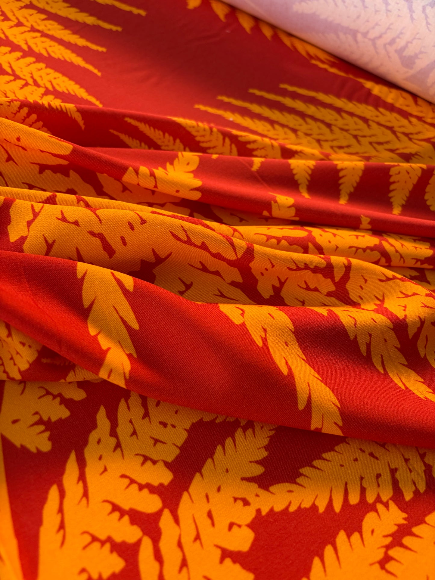 HOMER 027 viscose twill print red/orange