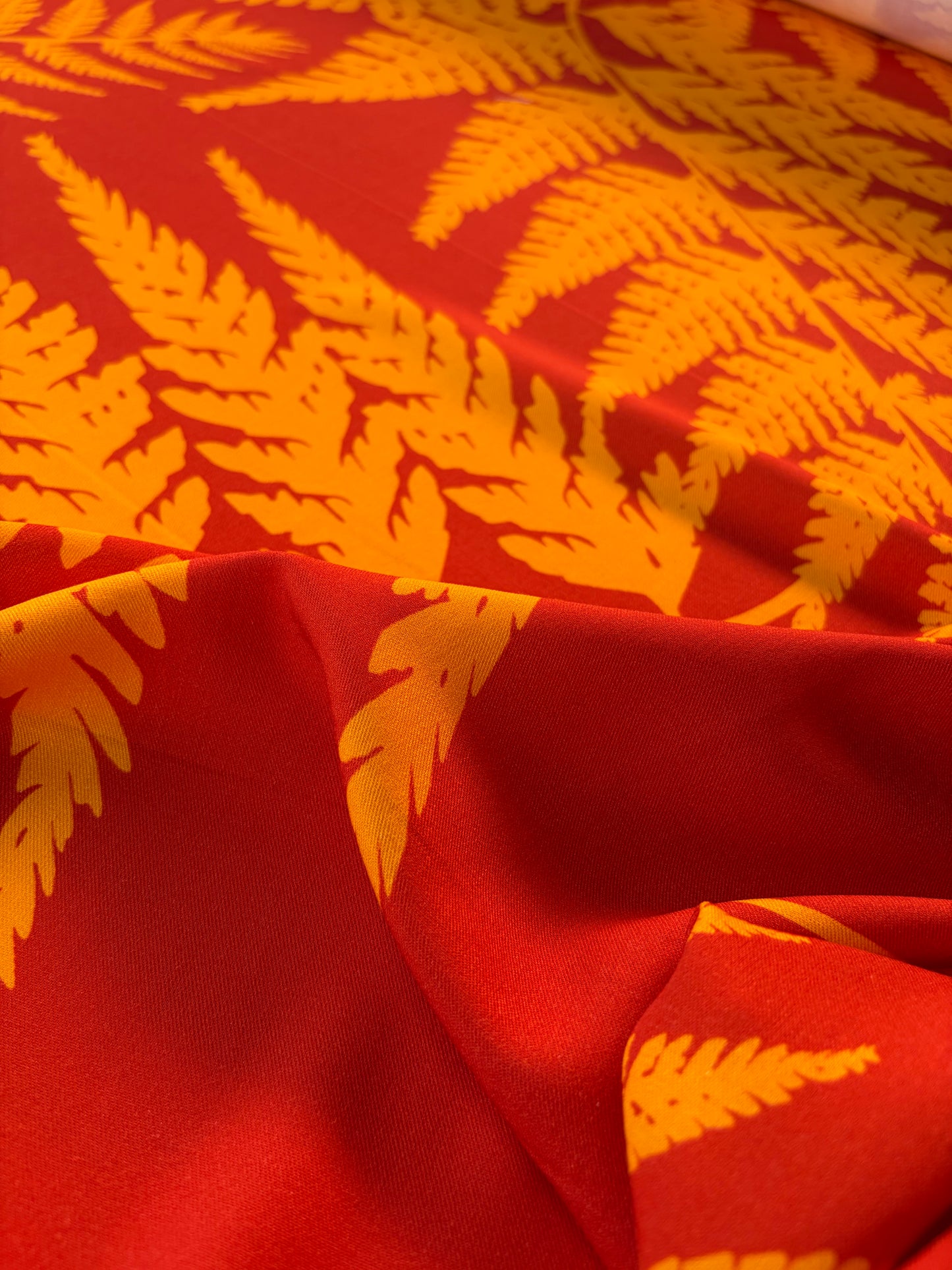 HOMER 027 viscose twill print red/orange