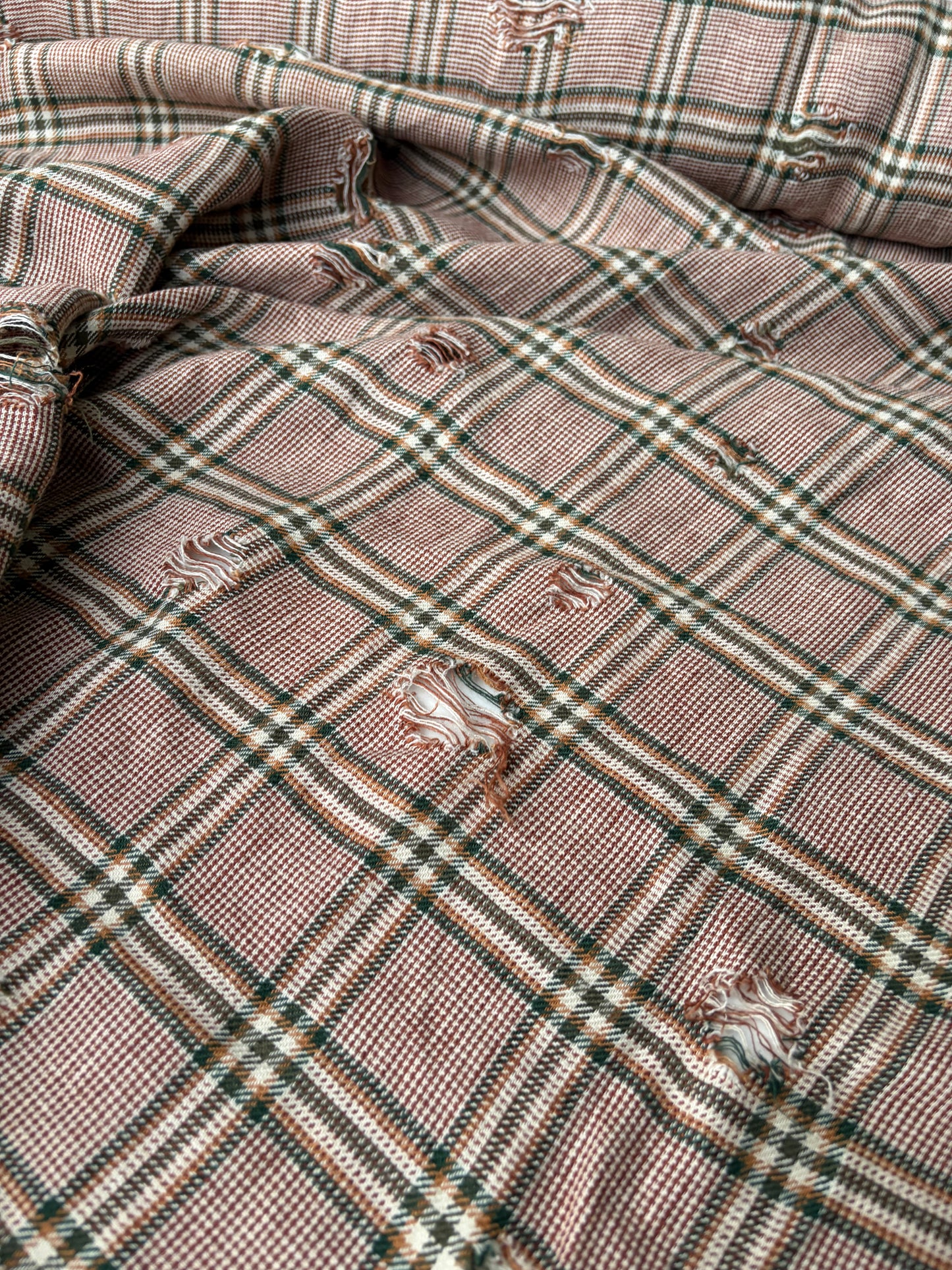 JOEL 005 destroyed heavy cotton check