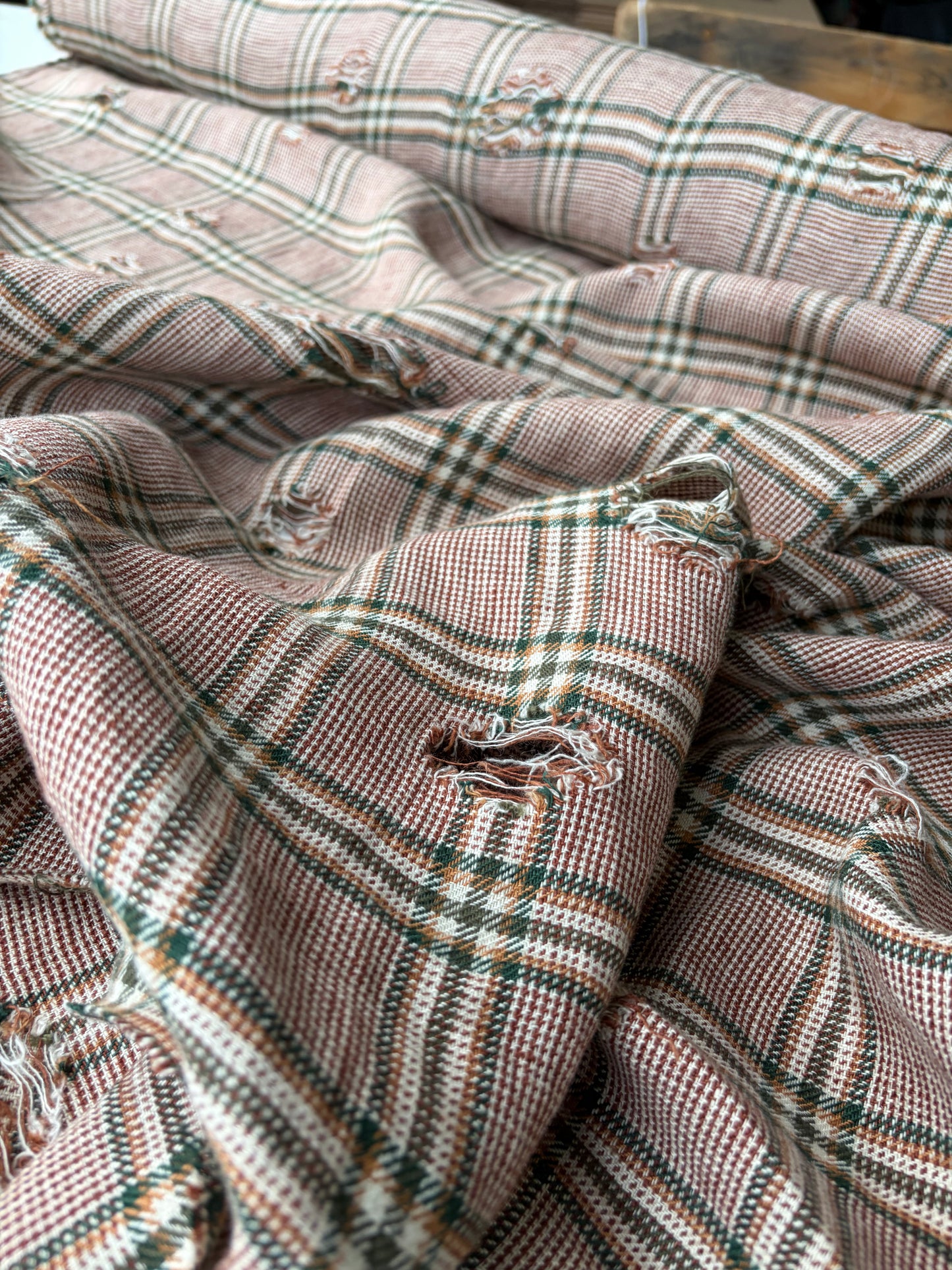 JOEL 005 destroyed heavy cotton check