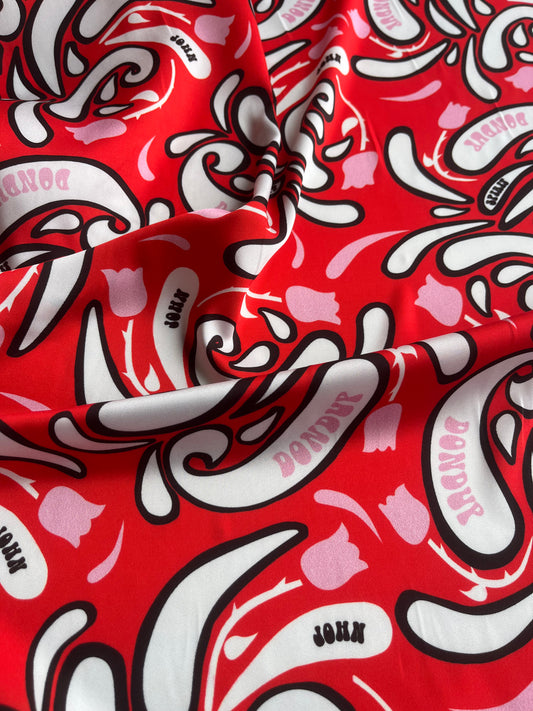 REMCO 013 twill red Dondup print