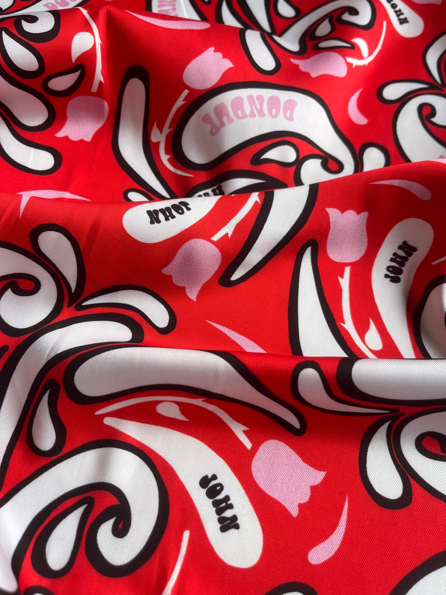 PC REMCO 013 twill red Dondup print