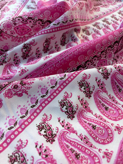 HOMER 031 cotton voile paisley print pink