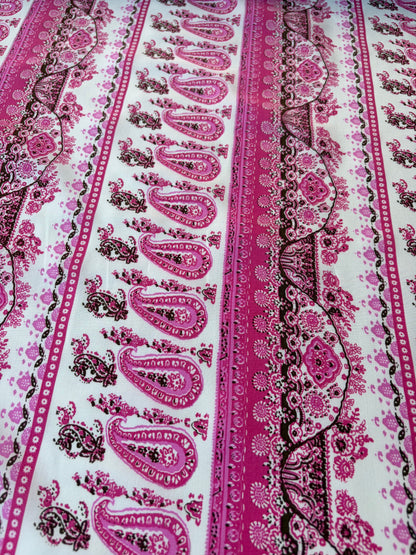 HOMER 031 cotton voile paisley print pink