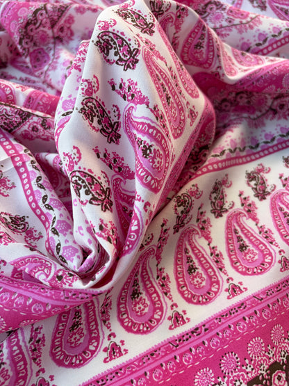HOMER 031 cotton voile paisley print pink