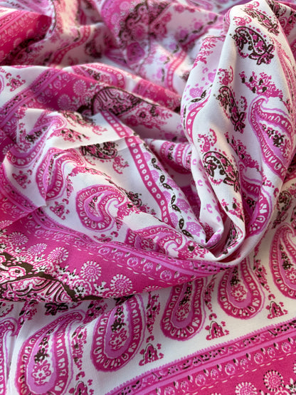 HOMER 031 cotton voile paisley print pink
