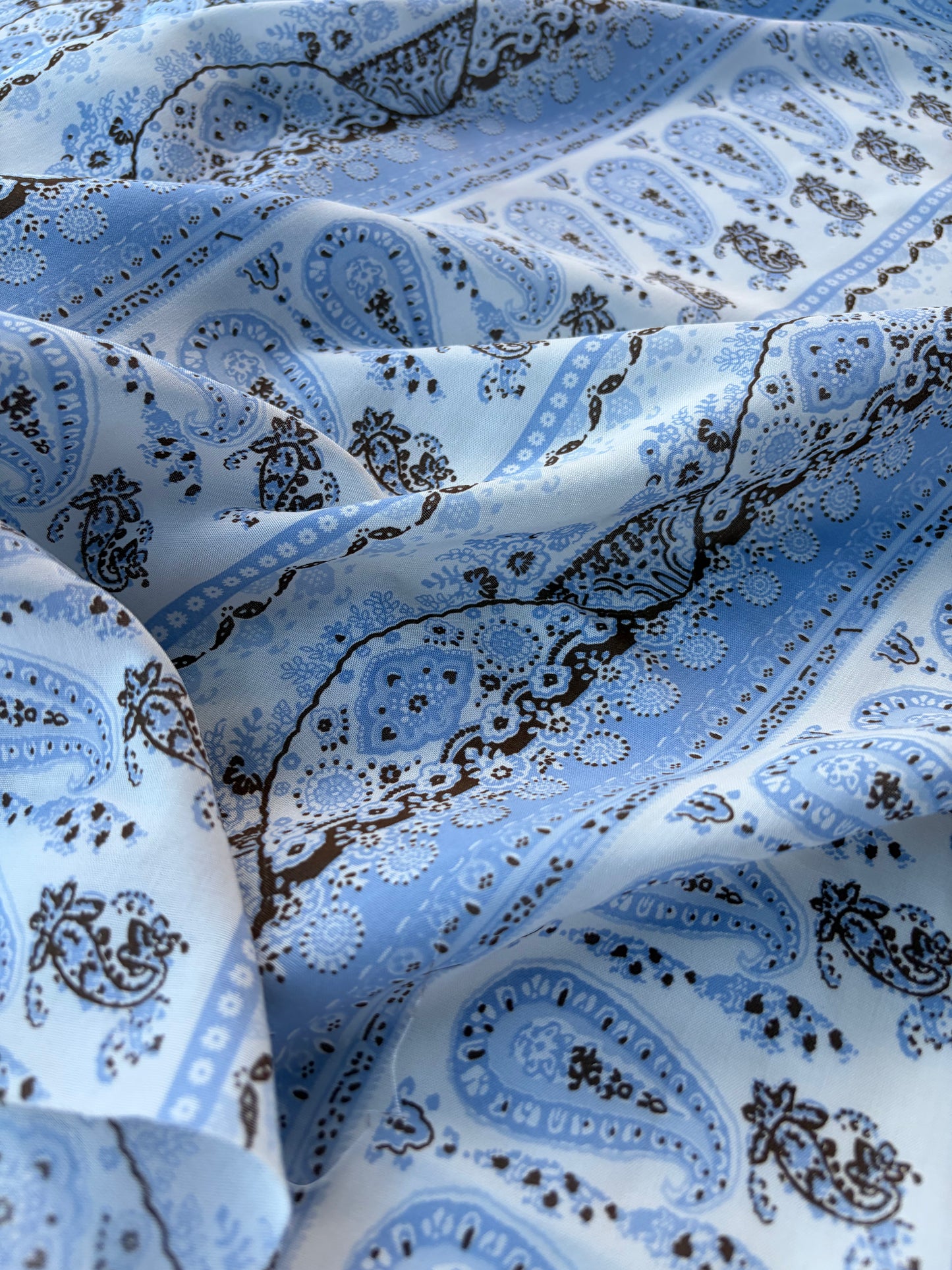 HOMER 031 bis cotton voile paisley print light blue